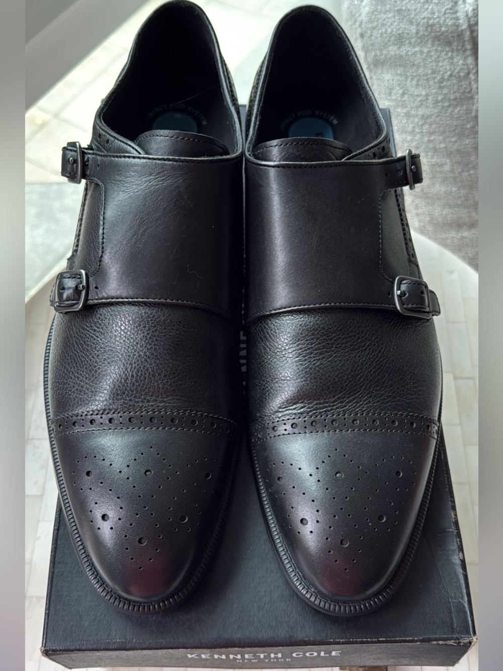 Kenneth Cole Men’s Black Double Monk Strap Dress Shoes size 12